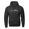 Mountain Heartbeat Hoodies Sweatshirt Men Sound Ray Diagram Hooded Sweatshirt Hoodie Winter Autumn Print Black Gray Sportswear