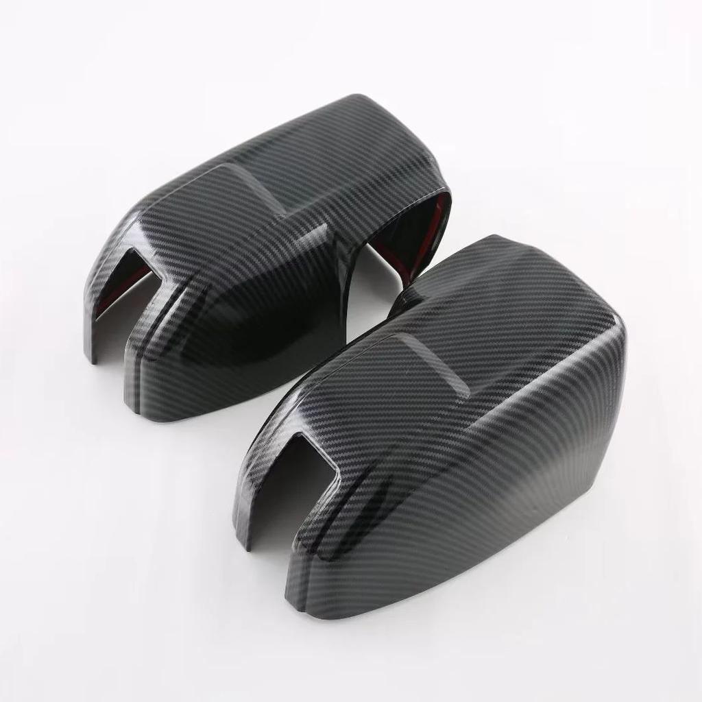For SsangYong Torres J100 2024 ABS Carbon Fiber Black Rearview Mirror Cover Frame Trim Sticker Car Styling Accessories