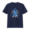 Футболка с принтом 'Hope Colon Cancer Awareness' для женщин Черная винтажная стираная мягкая дизайнерская одежда Дышащий модный топ для повседневной носки