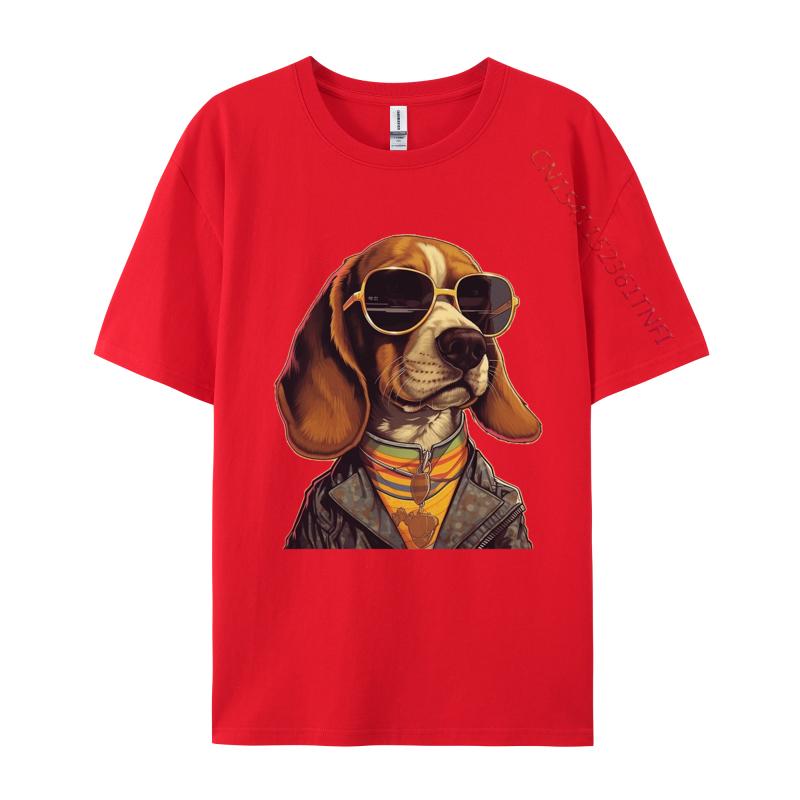 Old School Beagle Tshirt Simple Style Oversize Printed Tee Shirt Unisexs Cotton Cute Tshirt Luxury T Shirt