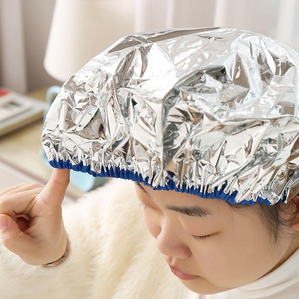 Salon Dyeing Cap Self-heating Women Thermal Hair Care Tool Shower Cap Aluminum Foil Cap Bathing Hat