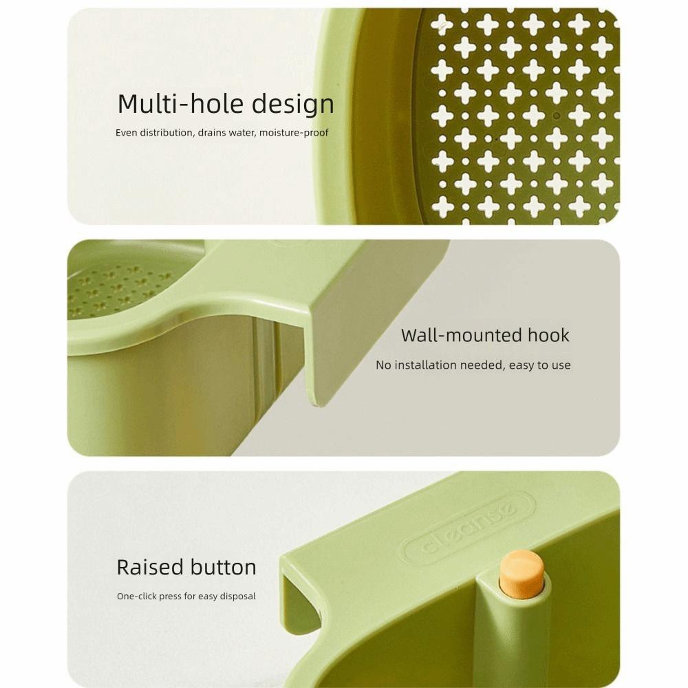 2 in 1 Sink Hanging Strainer Basket Creative Self-Cleaning Kitchen Garbage Filter Large Capacity Quickly Drain