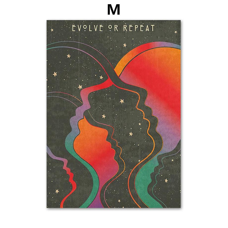 Психоделический глаз гриб рок-группа ретро бохо настенное искусство скандинавские постеры картины на холсте принты настенные картины для декора гостиной