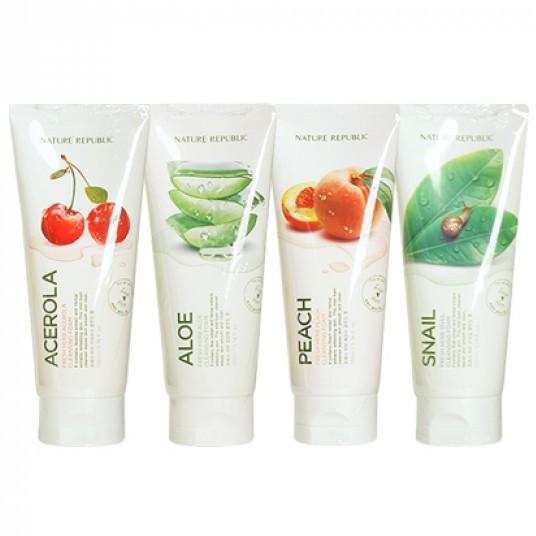 Nature Republic Очищающая пенка со свежими травами 170 мл (Ацерола, Улитка, Алоэ, Смола)