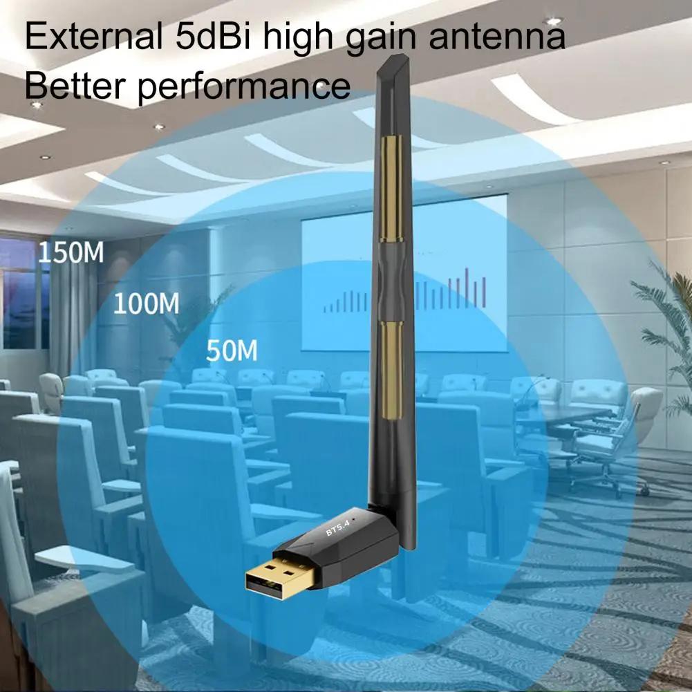150 м USB Bluetooth 5,4 адаптер Bluetooth-передатчик приемник Bluetooth-ключ для ПК Беспроводная мышь Клавиатура Бесплатный драйвер Windows 11/10/8.1