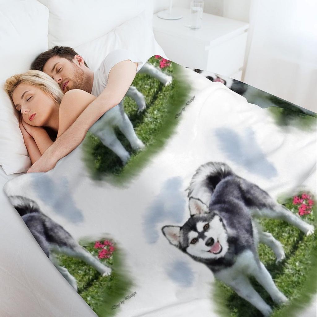 Аляскинский кли-кай Любители собак Искусство Плед Термальный Теплый Пикник Декоративные Диванные Одеяла