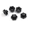 4Pcs M6 Female Thread Star Shaped Head Clamping Nuts Knob With Through-Hole