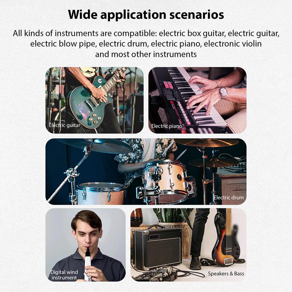 2.4G беспроводная гитарная система перезаряжаемый портативный гитарный передатчик приемник набор двойной режим