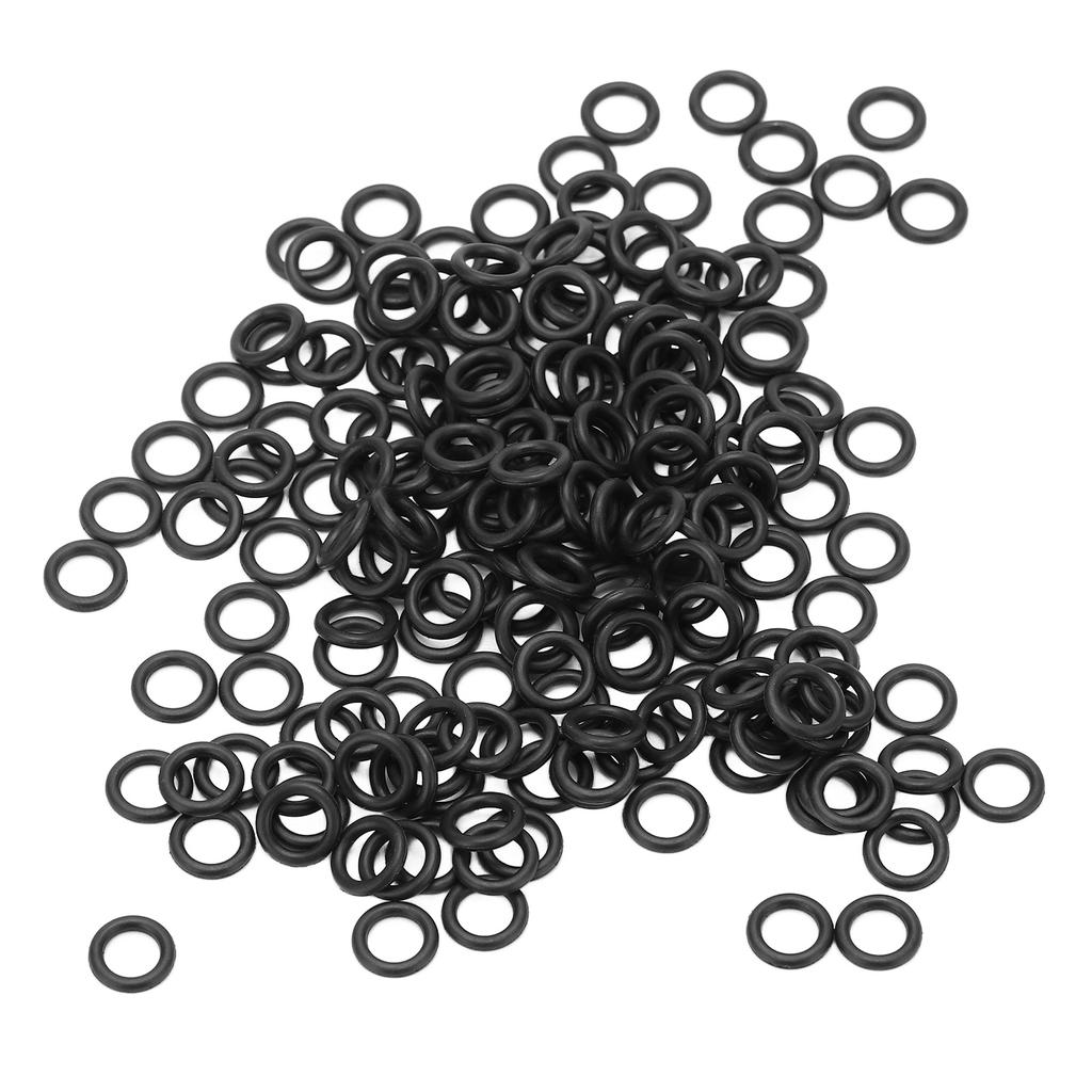 200 шт. черное резиновое уплотнительное кольцо, устойчивое к истиранию гибкое универсальное уплотнительное кольцо для рыбалки