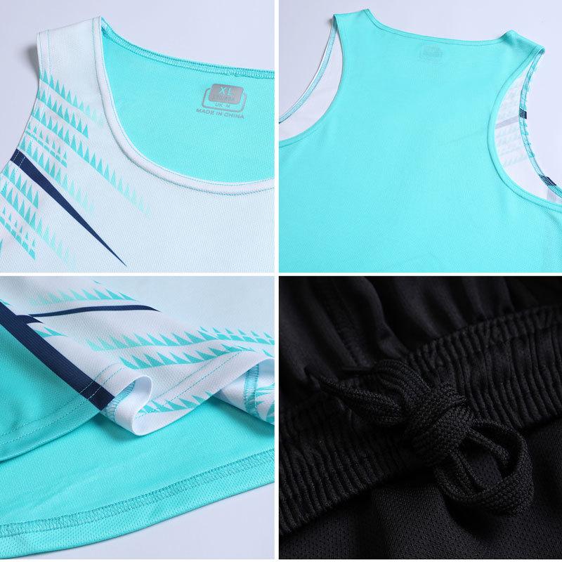 Track and field training suit, men's printed test marathon team uniform, sprint sports student sportswear training suit, women's clothing