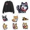 Corgi for Clothes Apparel Decoration Sewing Fabric Patches Dog Pattern Appliques Clothes Embroidery