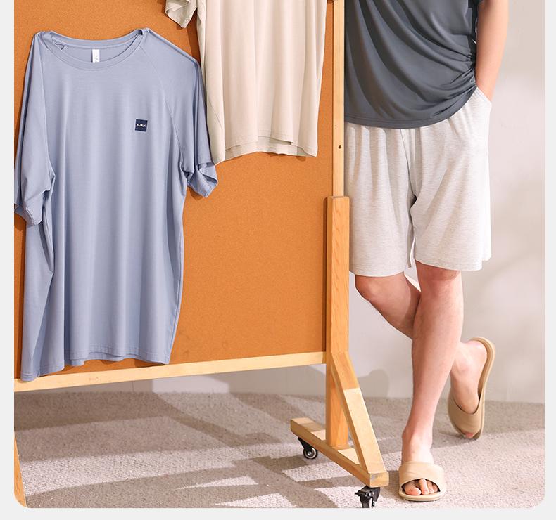 Xuan Liang Men's Pajama Top Modal Summer T-shirt Casual Loose Short Sleeve Ice Silk Cool Home Clothes Summer Edition