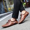 Genuine Leather Casual Men Loafers Comfortable Slip On Moccasins Flats Soft Daily Walking Driving Shoes