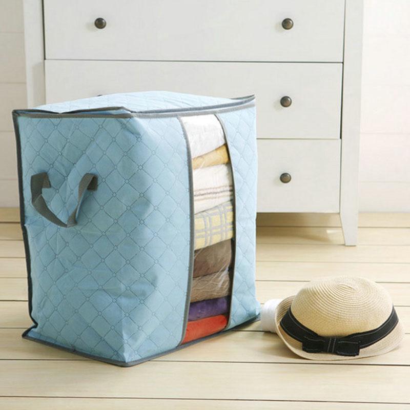 Thick Non-woven Bamboo Charcoal Color Clothing Storage Bag