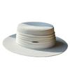 French-style flat-top straw hat for women, summer travel sun protection, face-slimming hat, casual seaside beach sun hat