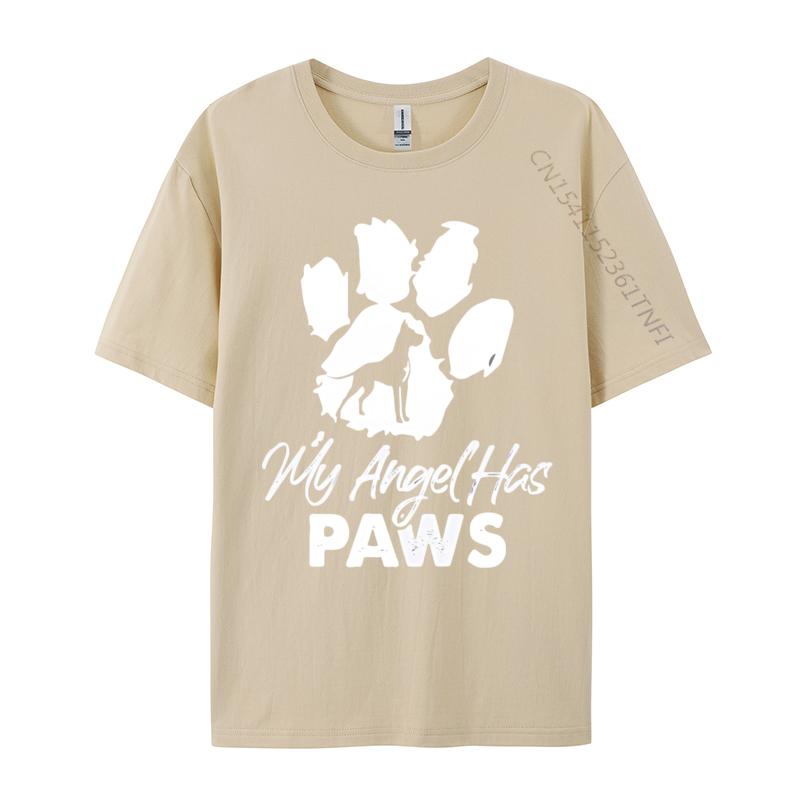 My Angel Has Paws Great Dane Dog Breed Paws Tshirt Unisex Tshirts Vintage Tops Unisex Cotton T Shirts Harajuku Printed Top Tees
