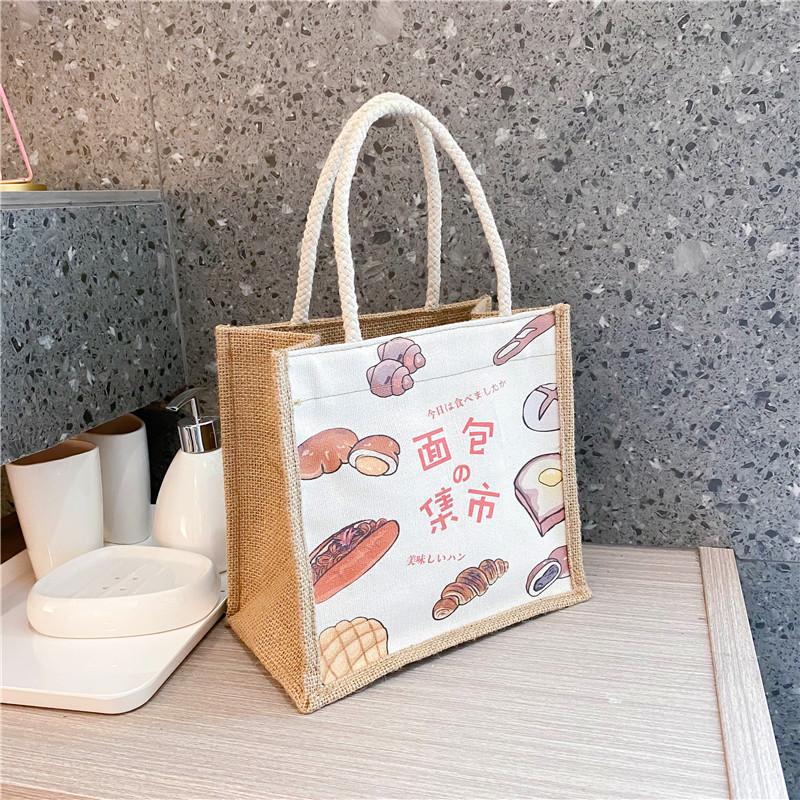 Canvas Bucket Tote Bag for Women, Minimalist Zipper Shoulder Handbag, Japanese Style Daily Commute Bag, Street Fashion Purse KTB