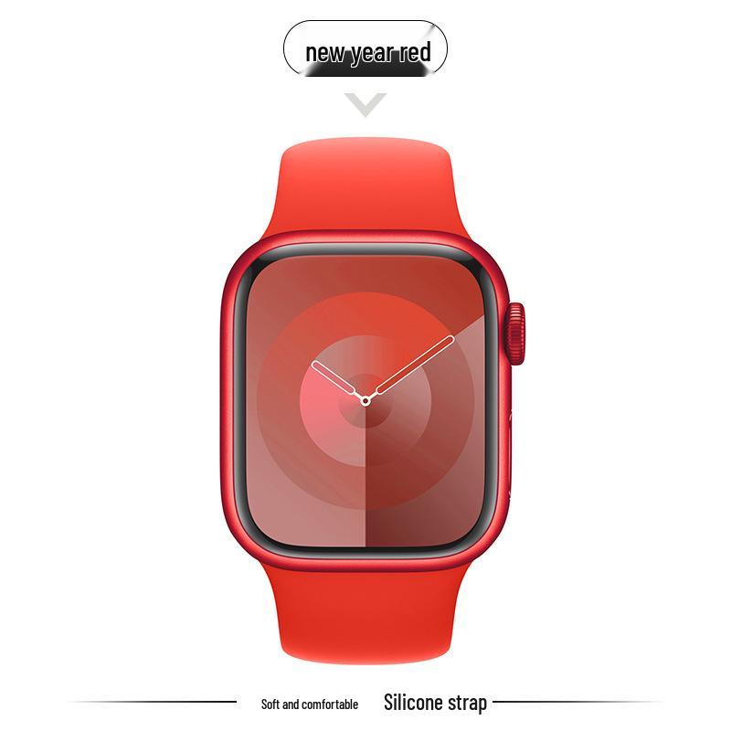 Совместимый силиконовый ремешок для Apple Watch Series 8, 9, 10 и 11 - Новая стандартная модель для девушек (S)