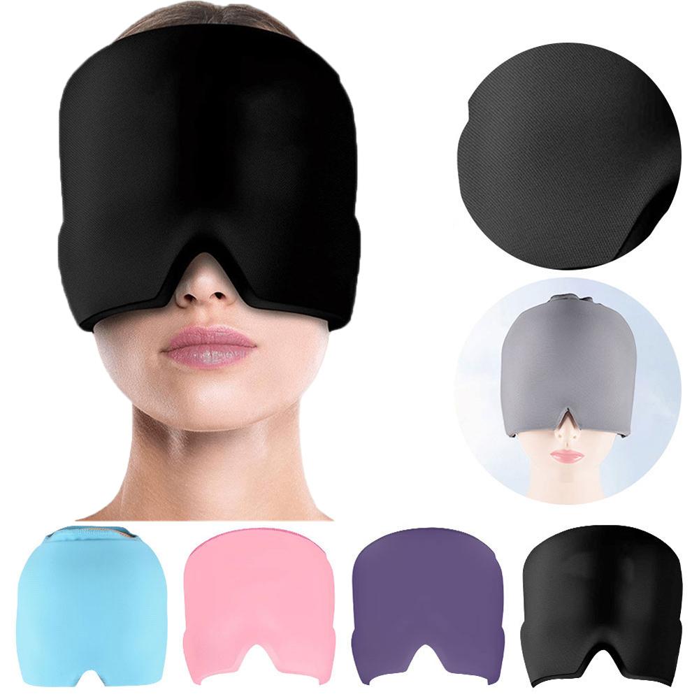 Migraine Relief Hat Ice Head Wrap Flexible Cooling Hat Gel Cold Headache Ice Cap Relief Reusable Headache Relief Hat Migraine