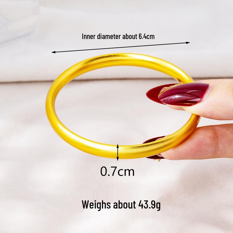 Винтажный матовый браслет-лоафер: Браслет из вьетнамского песочного золота в национальном стиле с устойчивым сохранением цвета