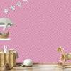Wallpaper Geometric Pattern Powder Pink, Purple and White 50x1000