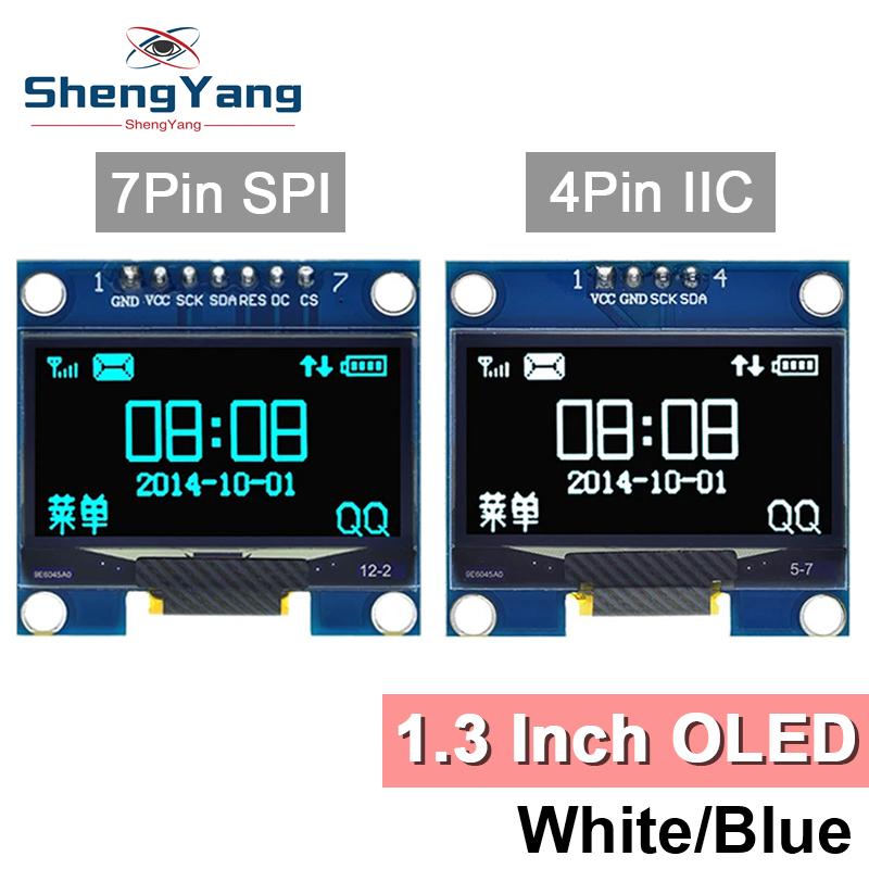TZT 1,3-дюймовый OLED-модуль SPI/IIC I2C Связь белый/синий цвет 128X64 1,3-дюймовый OLED LCD LED Дисплейный модуль 1,3-дюймовый OLED-модуль
