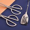 2 PCS Silver Serving Tongs Rust Proof Buffet Tongs Practical Food Tongs  Home Kitchen