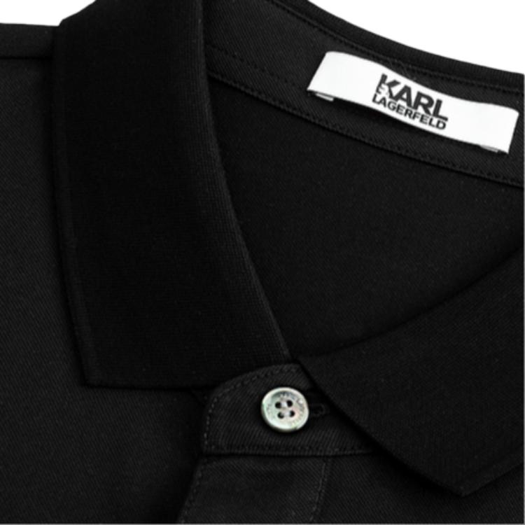 KARL LAGERFELD Polo Shirt Men's Black E42M1703999