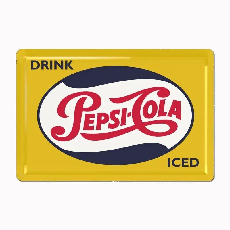 Винтажные металлические жестяные таблички Pepsi - Классические художественные постеры, Настенный декор в скандинавском стиле для дома, кухни, клуба, паба