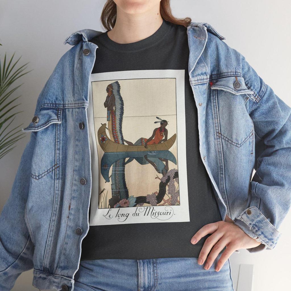 George Barbier Art T-Shirt and kids tshirt, Langs de Missouri Print, Vintage Fashion