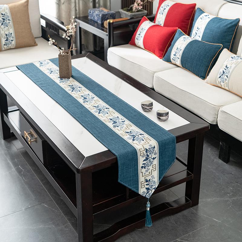 Table Flag Zen Waterproof Tea Party Tea Table Fabric Light Luxury High-End Coffee Table Tablecloth Tea Table Mat