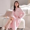 Ночная сорочка Женская пижама Весна и осень Утолщенный хлопок С длинным рукавом Халаты Зима Хлопок Тонкий С хлопковой подкладкой Осень и зима Длинные халаты
