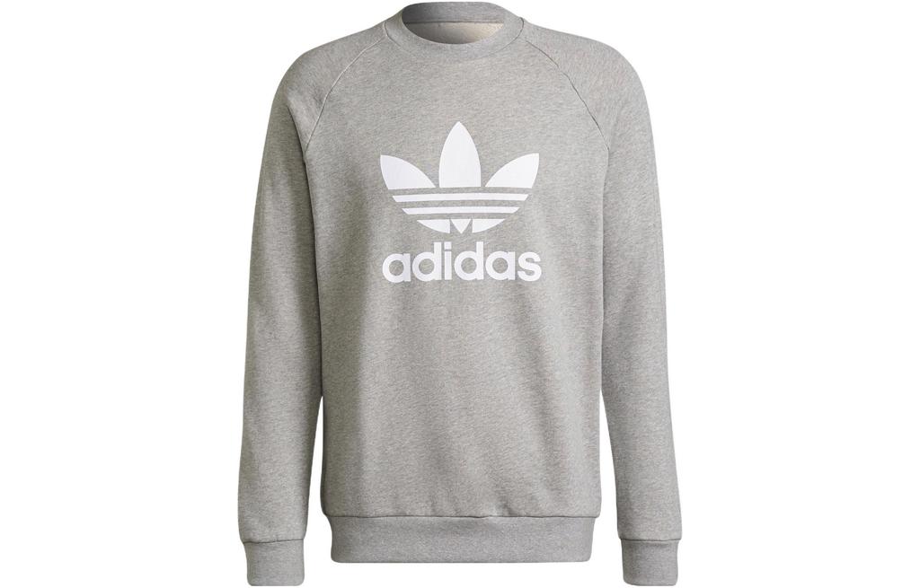 adidas Толстовки Мужские Серые С Круглым Вырезом Умеренный Обычный H06650