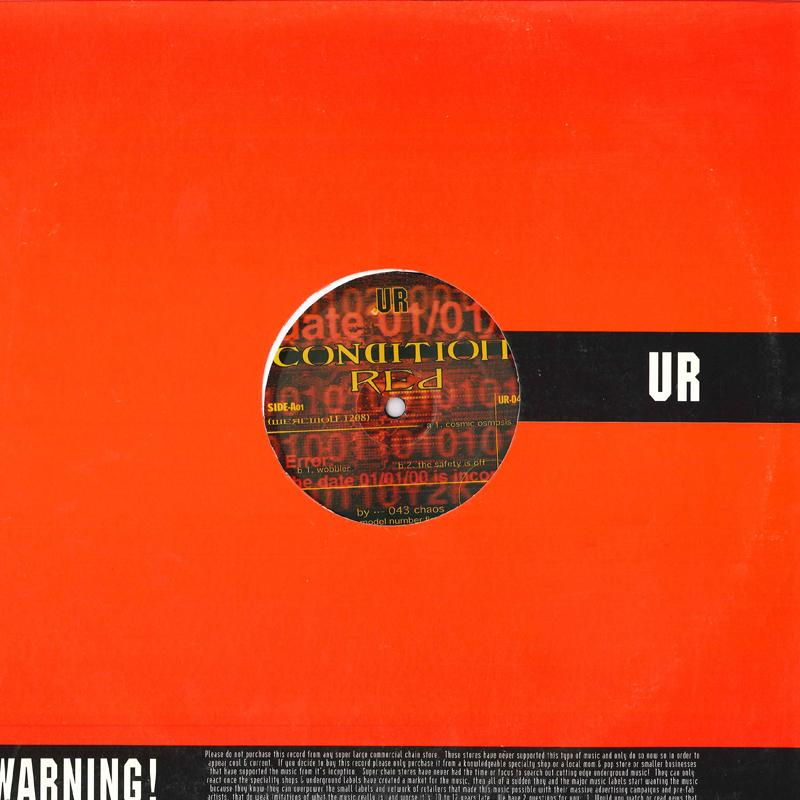 12-дюймовая пластинка CHAOS Состояние Красный UR043 UNDERGROUND RES 2000 США Танцевальная Электроника Б/у
