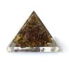 [GOLD STONE] Natural Stone Orgonite Pyramid Spiritual Goods, Approximately 30mm Wide, Tiger Eye