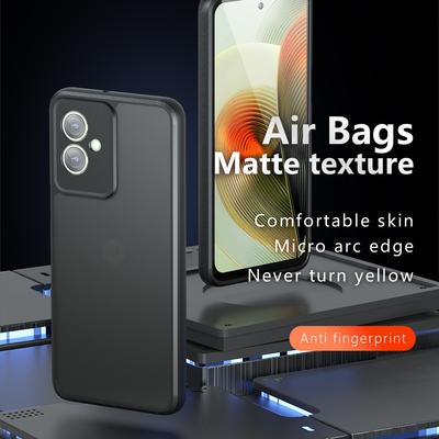 Чехол для Motorola Moto G55 5G, матовая оболочка для телефона из ТПУ+ПК с покрытием Skin-Touch, прозрачно-черный