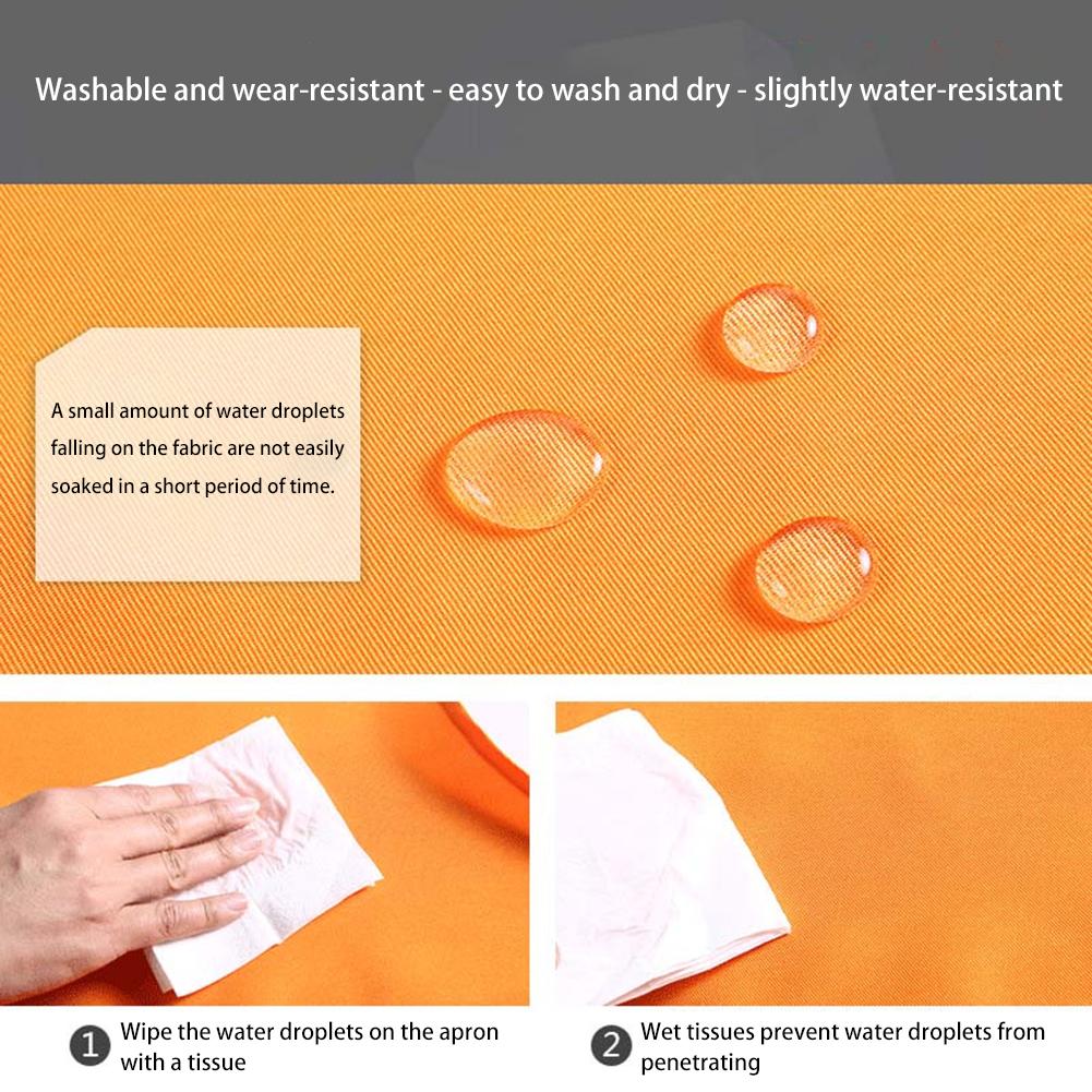 Однотонный водонепроницаемый фартук с карманом, стойкий к воздействию масел и загрязнений, нагрудник со шнуровкой, дышащий, многоразовый фартук, кухонные принадлежности