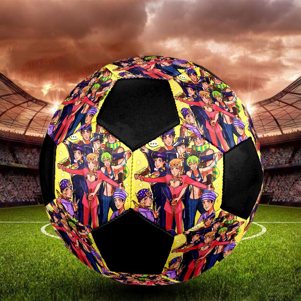 1pc JoJos Bizarre Adventure Soccer Ball Size 5 Indoor Soccer Ball Fashion Colorful Backyard Game - Great For Sports Fans Gift HE27