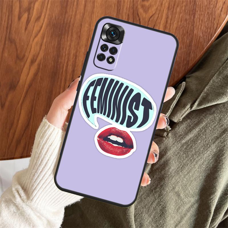 Чехол с феминистским лозунгом Girl Power для Xiaomi Redmi Note 14 Pro 13 12 11 10 15 Pro Plus Redmi 15 C 13 10C 12C 13C 14C