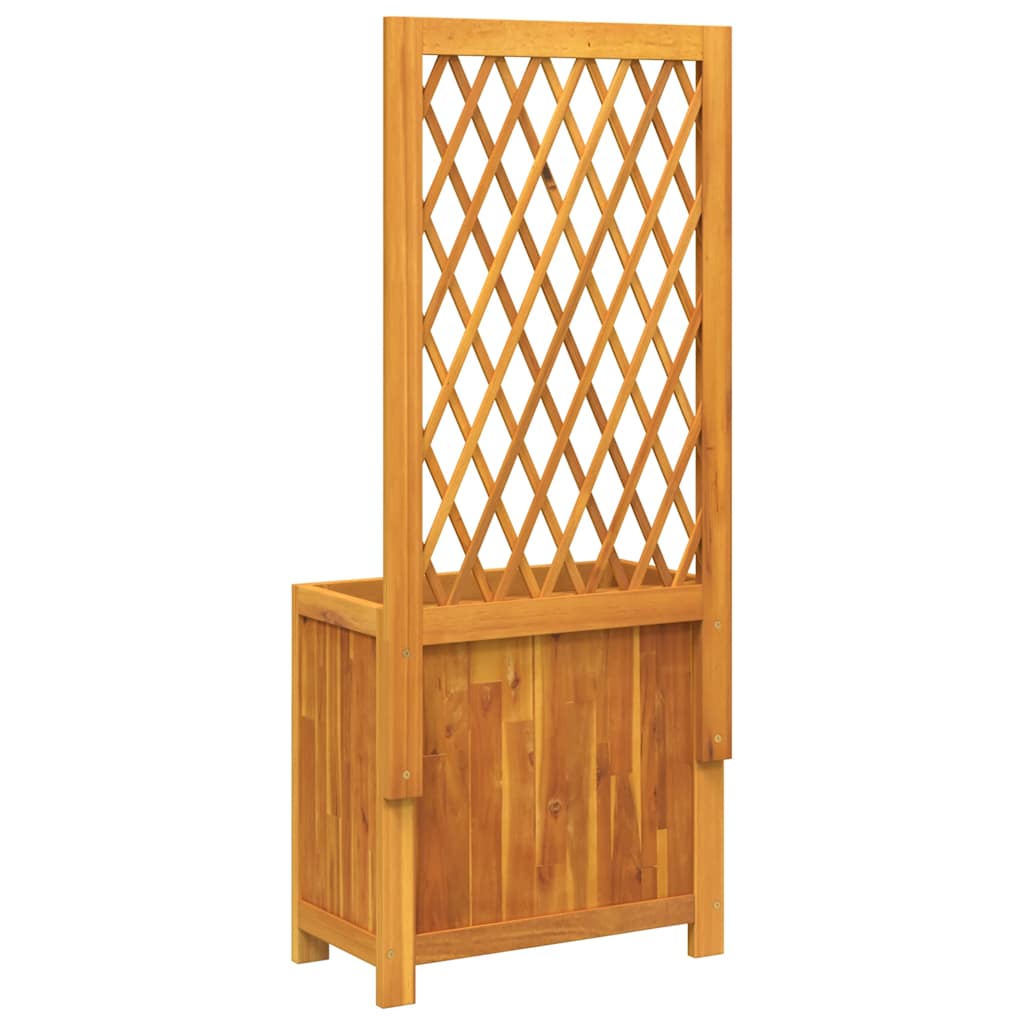 Plant Pot with Trellis 55 x 29.5 x 132 cm Solid Acacia Wood