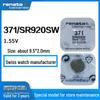 Renata 371 SR920SW Button Battery for Watches