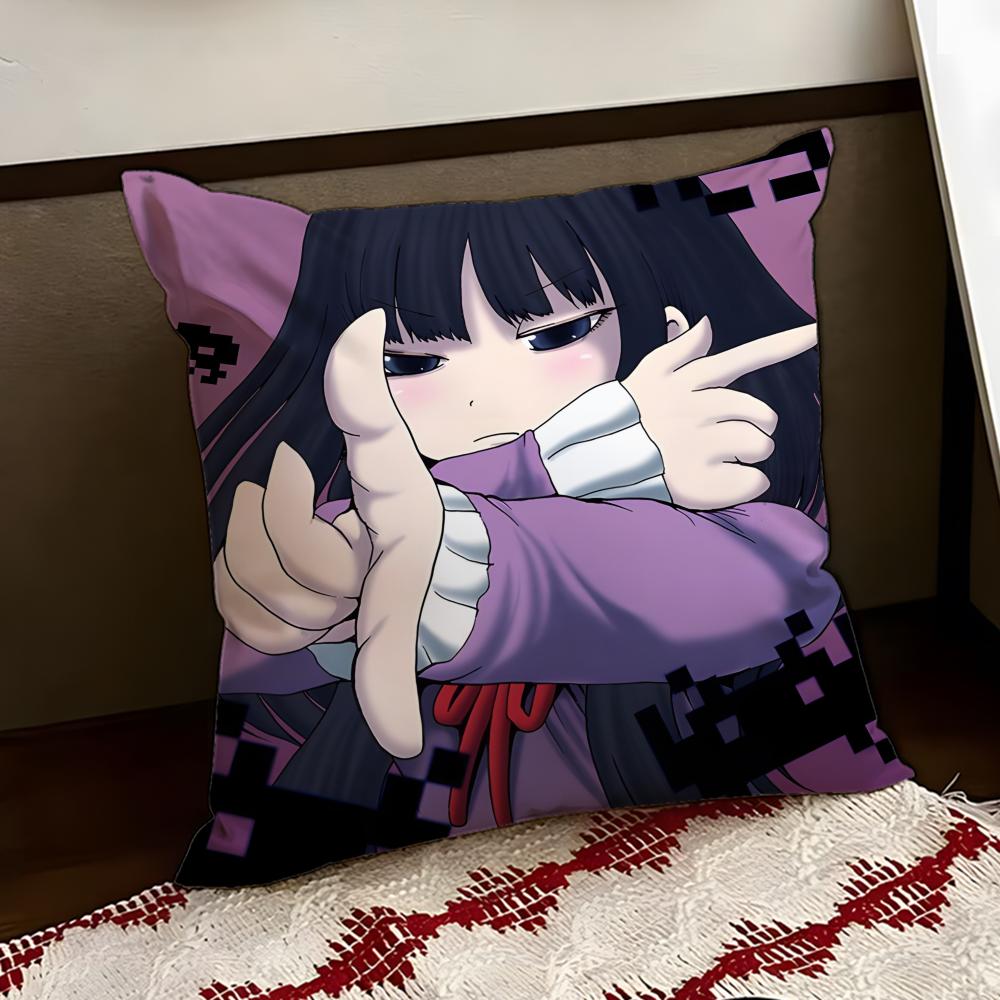 Cute HHi SScore Girl Cushion Cover Reversible Soft Durable Pillow Cover Home  Car MultiScene Use for Daily Comfort