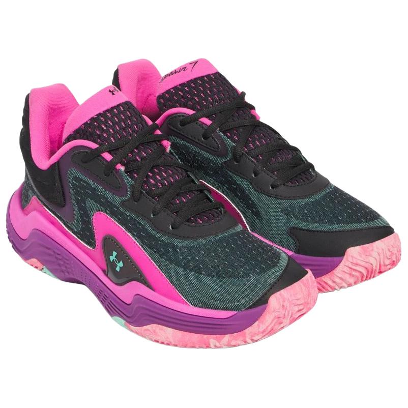 Under Armour Spawn 7 Black Andromeda Purple Мужские кроссовки Comet-Green 3028834-001