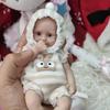6 Inch Solid Silicone Full Body Reborn Baby Doll for Girl and Boy 15cm Mini Palm Simulation Doll Maddie Dress Up Playmate Toy Doll Kid Birthday Gift