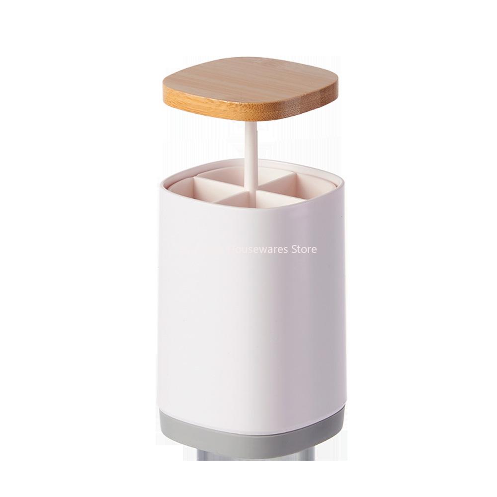 Household creative press-type toothpick box large-capacity grid toothpick tube simple personality toothpick storage tube