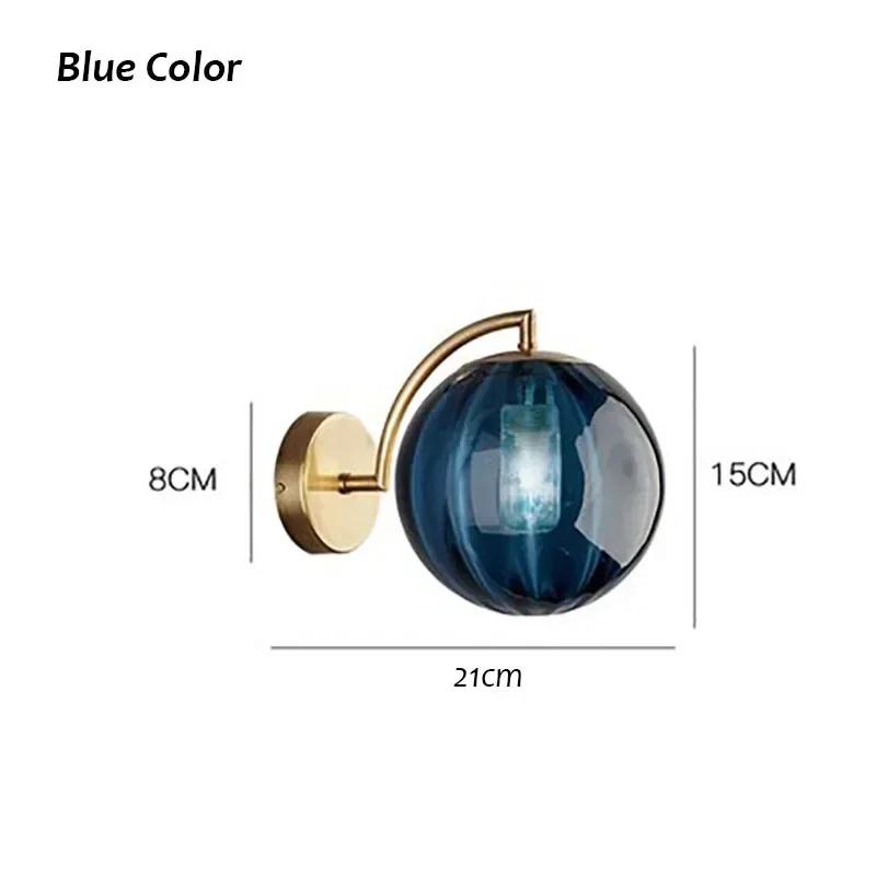 Современный настенный светильник E14 Nordic Water Grain Glass Ball Подвесной светильник для коридора отеля Лестница Декор комнаты Светодиодное освещение входа