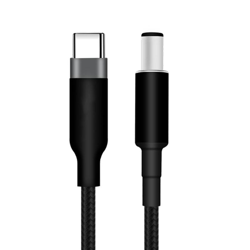 Шнур питания для ноутбука с быстрой зарядкой, наконечник USB C на DC 7.4x5.0 мм, 20 В, для зарядки ноутбуков, плетеный провод