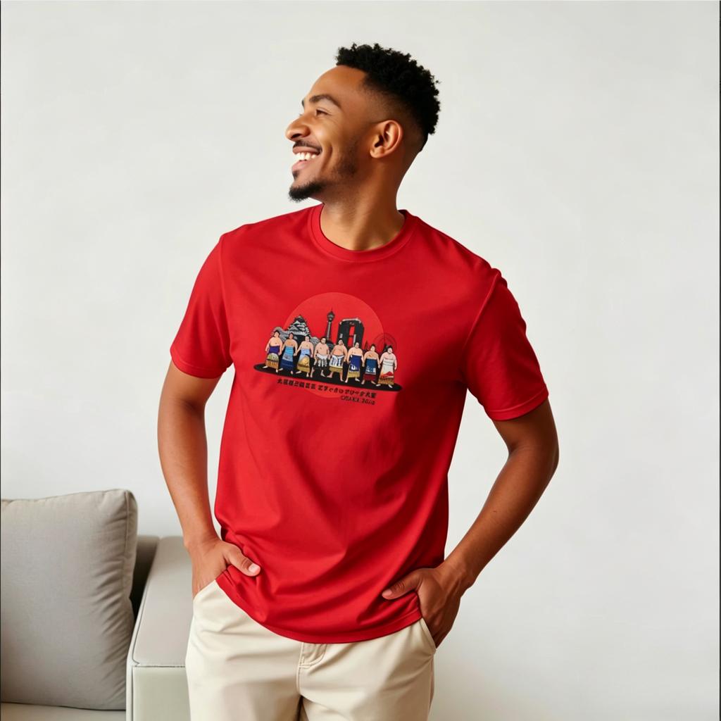 Sumo Banzuke Osaka 2026 T-Shirt – Sanyaku Ranks Pure Cotton T-shirt Men and Women 2026 Summer New Fashion Casual Streetwear Y2K
