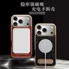 Leather Magnetic Stand Case IPhone 17 18 Pro Max Electroplated Shockproof Cover