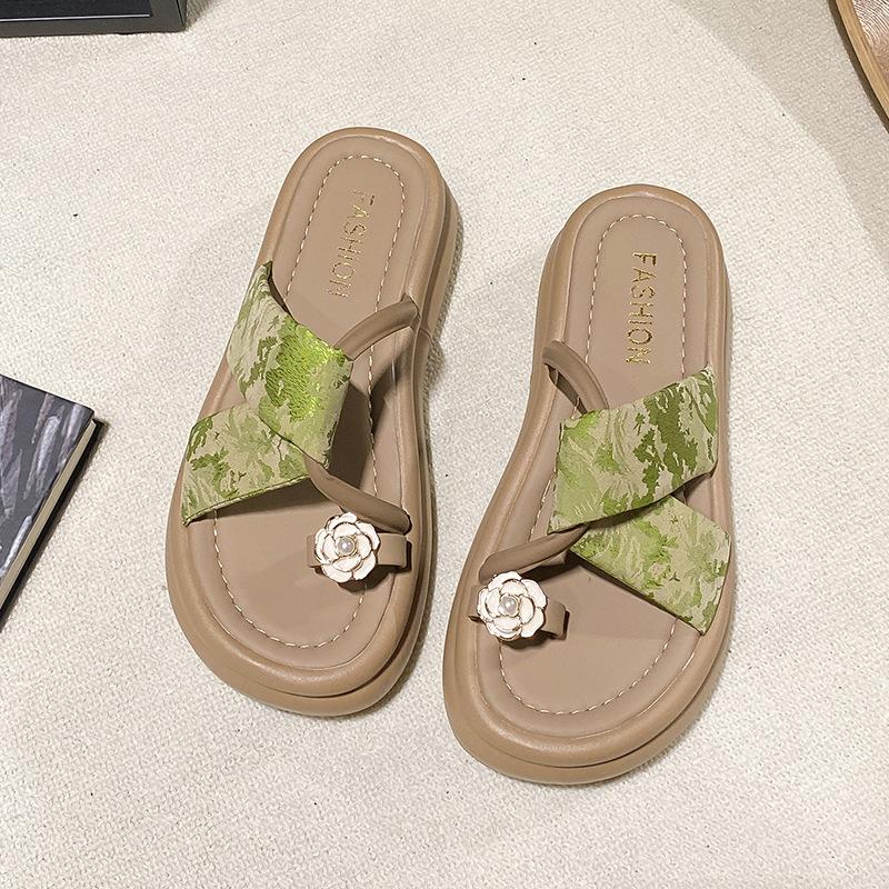 Набор шлепанцев с пальцами женская верхняя одежда лето 2025 новая мода французский кэжуал толстая подошва средний каблук пляжные римские супер огненные сандалии